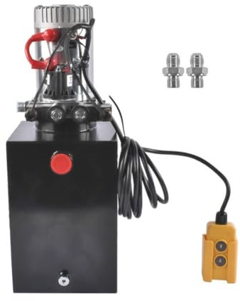 Pompe hydraulique à Double Effet 12V 12 pintes 3200 PSI SAE6 Compatible avec l'ascenseur de remorque à Benne basculante