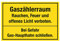 WANDKINGS Hinweisaufkleber für den Innen- und Außenbereich - Gaszählerraum Rauchen, Feuer und offenes Licht verboten. Bei Gefahr Gas-Haupthahn schließen. - 40x30 cm - Aufkleber ohne Schild
