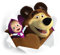 Masha e Orso adesivi murali