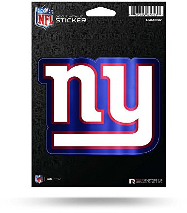 NFL Rico Industries Die Cut Metallic Aufkleber New York Giants, 12,7 x 17,8 cm