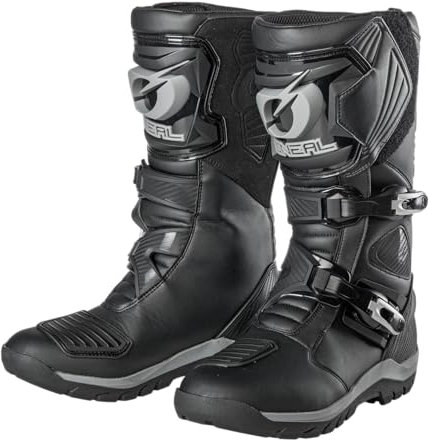 O'NEAL | Stivali da Moto | Enduro Adventure | Stivale da Turismo Robusto e Impermeabile, Soletta Rinforzata in Metallo, Plantare sostituibile | Sierra PRO Boot | Adulto | Nero | Taglia 43
