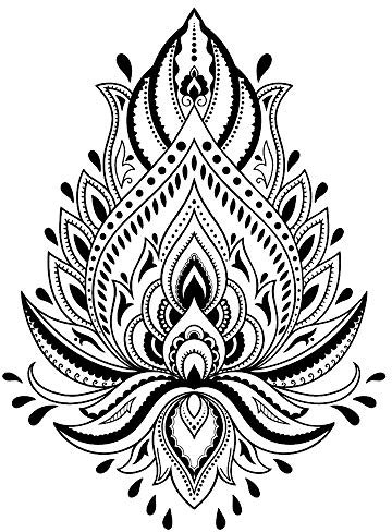 Lutus Wiederverwendbare Mandala-Schablone A3, A4, A5 & größere Größen, Wanddekor/Lotus, Widerverwendbare PVC-Schablone, weiß, A4 size - 210 x 297 mm, 8.3 x 11.7 in