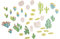 Oblique-Unique® 72 Kaktus Kakteen Sticker Selbstklebend Sommer Mexico Aufkleber Selbstklebend für Verzierung Scrapbooking Deko