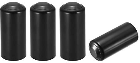 uxcell Lot de 4 cache-piles pour micro sans fil PGX24 SLX24 PG58 SM58 BETA58 Noir