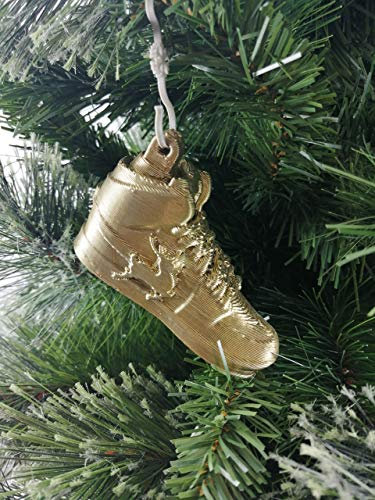 Jabtek Sneakers CREPS Christbaumkugel Gold - Weihnachtsbaumschmuck aus Kunststoff - Modern, Gold - Hängend - 1 Stück