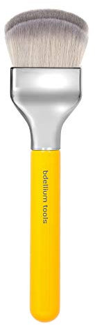 Bdellium Tools Professional Makeup Brush - Studio Series 972 Large Rounded Double Dome Blender - With Soft Synthetic Fibers, For Foundation Application & Blending (Yellow, 1pc)