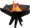 kratki Fire Hex Gartenfeuerschale mit Standfuß, freistehend, sechseckig, Abmessungen B57,2 x L66 x H41,9 cm, Gewicht 17,7 kg, aus robustem, hitzebeständigem Stahl, Schwarz