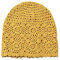 FSSTUD Crochet Beanie Mütze Häkelmütze Strickmütze Skullcap Gehäkelte Baggy Mütze Wintermütze für Damen Gelb
