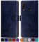SUANPOT [RFID Schutz für Huawei P30 Lite Hülle PU Leder Handyhülle Lederhülle Klapphülle Kartenfach Flip Cover für Huawei P30 Lite Handy hülle Leather Wallet Phone Case Blau