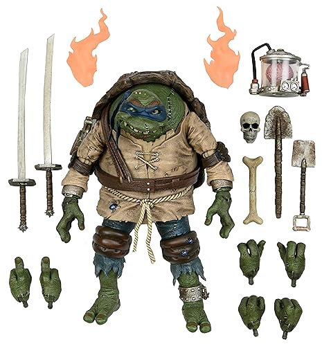 NECA - Universal Monsters vs TMNT Leonardo As Hunchback ULT 7 Actionfigur, 211585, Mehrfarbig