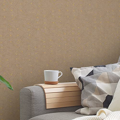 A.S. Création Artdeco Tapete Gelb Gold Beige Nara 387422 Mustertapete Vliestapete 10,05 m x 0,53 m Made in Germany