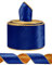 Blaues breites Samtband mit Draht für Weihnachtsbaum, Girlande, Kranz, 6,3 cm, 4,5 m