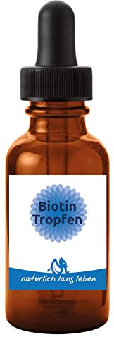 Biotin Tropfen optimal dosiert - 50 ml veganes Vitamin B7 für Haare, Haut und das Nervensystem* - ohne Aroma oder Geschmacksstoffe von natürlich lang leben®