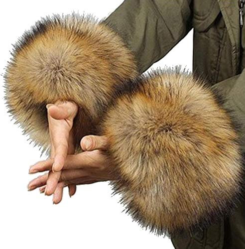 FASSME Pelz-Handgelenkmanschetten | Damen-Handgelenkwärmer aus Kunstfell, weiches Manschettenband, ein Muss für den Winter, pelzige Bänder, Armwärmer für Frauen, Mädchen