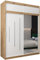 MEBLE KRYSPOL Kleiderschrank mit Spiegel York 2 - Garderobenschrank - Schrank Schlafzimmer - Mehrzweckschrank Zwei Schiebetüren - Regalen - Flur Möbel - Kleiderstange Schrank - Allzweckschrank
