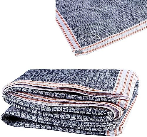 SHAIRMB Tissu D'Ombrage avec œIllets, RéFléChissant Filet D'Ombrage en Aluminium, 75% Filet De Protection Solaire, Filet D'Ombrage pour La Protection Solaire des Abris De Voiture,2x6m