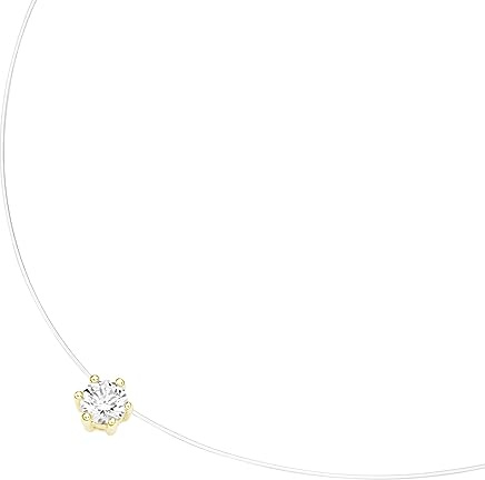 Smart Jewel Collier Schwebender Stein, Zirkonia, Silber 925 Gold, 45 Cm 925 Sterling Silber