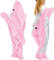IDAHSOR Shark Blanket Hoodie Adult,Pink Wearable Flannel Shark Tail Hoodie Onesie with Hood - Super Soft Fleece Sleeping Bag,Onesie Adult Cosplay Shark Costume, Shark Gifts, Shark Lovers (M)
