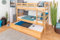 Etagenbett/Stockbett 90 x 200 cm Easy Premium Line K17/n inkl. Liegeplatz und 2 Abdeckblenden, Buche Massivholz Natur lackiert, teilbar