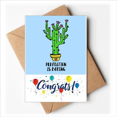 perfection is bo cactus Hochzeitskarten Glückwunschkarten Grußkarten Umschläge
