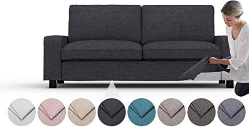 comfortly Bezug für Kivik 3-Sitzer-Sofa, Ersatz-Schonbezug, strapazierfähig, 7-teilig, Haustier- und schmutzabweisend, strapazierfähiges Nano-Tech-Gewebe, leicht zu reinigen und zu ersetzen