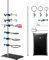 VEVOR Supporto da laboratorio, set di supporto per storta da laboratorio, supporto da laboratorio in acciaio da 23,6 e base in ghisa da 8,3 x 5,3, include morsetti per matracci