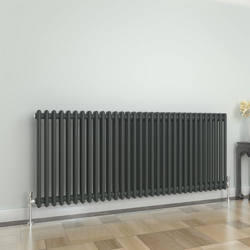 GY Bath Horizontal Radiator Traditional 2 Column Anthracite Designer 600x1460mm Modern Cast Iron Style Central Heating Rads