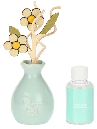 THUN, Diffusore per Ambienti Decorato con Margherita in Porcellana, Idea Regalo per la Casa, 50 ml
