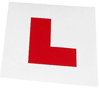 antianzhizhuang Car Self Adhesive Sticker for Learner New Driver Sign Plate Waterproof L Letter Stickers Protect Car Paint Motorbike Graphics New Driver Sign Adhesive Exterior Car Accessory L Car
