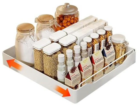 Generisch Ausziehbare Schublade Teleskopschublade Slide out Drawer Selbstklebende Schubladen Organizer für Küche Küchenschublade mit Schubladenauszügen