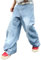 Zewool Herren Baggy Jeans mit unregelmäßigen Nähten lässige Mode Y2K Hip Hop Wide Leg Denim-Hosen Streetwear lockere Passform gerade Beinform entspannter Schnitt Skater Skateboard,D Hellblau,L