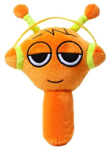 Sprunki PlüSchtier,9.8zoll Lustige Sprunki Plushies FüR Gaming-Fans,Weihnachten Geburtstag Geburtstage FüR4 5 6 7 8 9 10+Jahre Alt StrumpffüLler,Super Weiches Sammelbares PlüSchtier. (Orange)