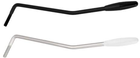 ECSiNG 2 Piezas de Brazo de Trémolo Roscado de 5,0mm para Guitarra Palanca de Trémolo Barra de Vibrato de Aleación de Zinc para Guitarras Eléctricas ST (negro Y Plateado)