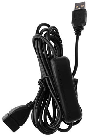 TTTLLNN Cavo di prolunga USB 2.0 per sincronizzazione dati, cavo di prolunga USB con ON Off per PC, ventilatore USB, lampada LED lampone