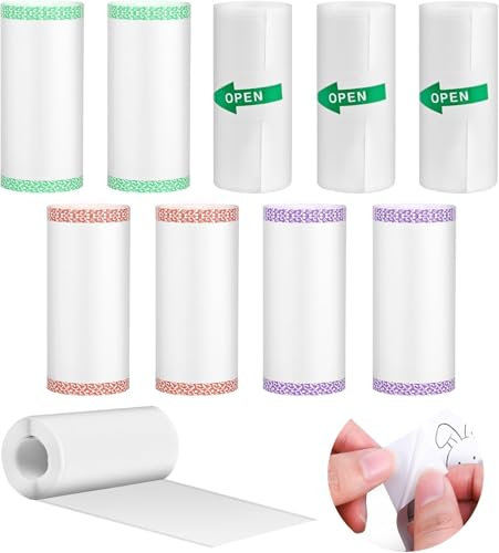 Thermopapier Kinderkamera10 Stück (57x25mm) - Für Sofortbildkameras Kinder - BPA-frei & wasserfest - Kompatibel mit Mini-Thermodruckern