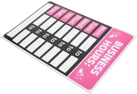 Operitacx Pegatina Horario Tienda Horario Apertura Pvc Fácil Instalar Resistente Para Negocios