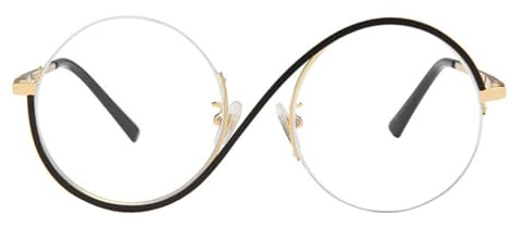 EHOTER Cosplay Brille Alleyon Hexenkostüm Brille Metallrahmen Runde Brille Hexe Cosplay Brille Metallrahmen Runde Brille Hexe Cosplay Brille (1 Stück)