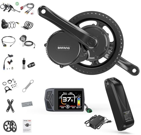 BAFANG BBS02B 500W Motore Centrale 2025 (CAN) Kit Bici Elettrica con Batteria 48V 13Ah e Display EKD01 per MTB/Città BB68-73mm