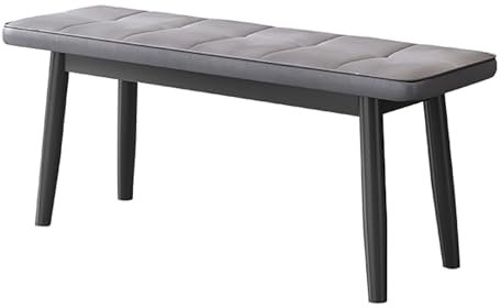 ZYZSY Sitzbank, Esszimmerbank gepolstert Holzbank, Bettbank mit Massivholzbeinen, Bank ohne Lehne, Polsterbank für Esszimmer, Garderobe, Küche Industrial modern(Gray,140cm/55in)
