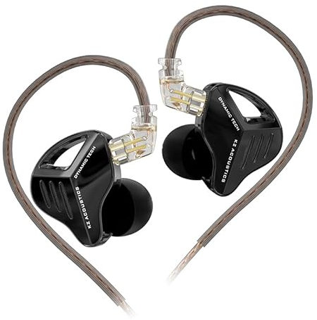 Linsoul KZ ZVX Pro In Ear Monitor,Cuffie Cablate HiFi,IEM Dinamici in Metallo Acusticamente Sintonizzati con Driver Dinamico Magnetico Gaming con Cavo OFC Staccabile per Musicisti (Senza microfono)