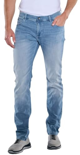 engbers Herren Super-Stretch-Jeans Regular, Mittelblau