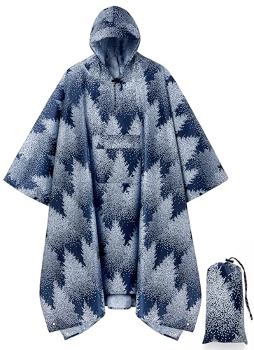 Royalotic Poncho Waterproof Adult Raincoat Cape for Men and Women