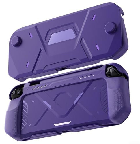 Hasaller Fundas para consola de juegos T-PU PC de cuerpo completo funda protectora rígida antiarañazos absorción de golpes funda protectora para juegos para Nintendo Switch 2 (morado)