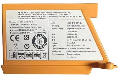 Batterie For Aspirateur Robot 5000 MAh, Compatible Avec LG (EAC62218202, VR64703LVMB, VR7412RB), Batterie Lithium-ion 14,4 V(14.4V 2600mAh 1PCS)