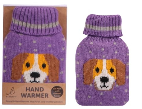 Reusable Hand Warmer Gel Pack With Knitted Cover - Puppy