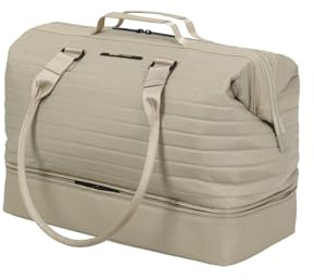 travelite Reisetasche Barbara STEPP, Weekender mit Laptopfach 15,6 Zoll und separatem Bodenfach, Trolley Sleeve, 48 x 34 x 23 cm, 36 L, 1,3 kg