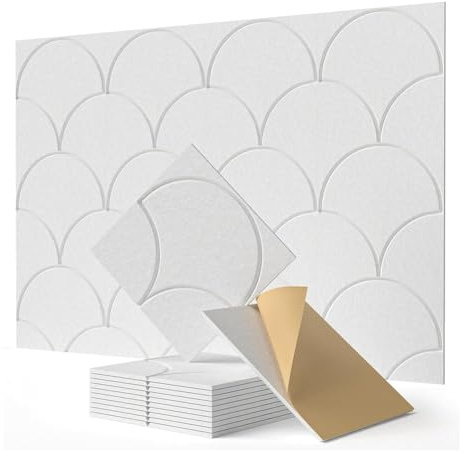 Buhdjfnke Hochdichte 12 X 12 für Tür, Decke für das Home Schallisolierende Akustik-Wandpaneele Selbstklebend 12er-Pack