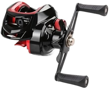 Moulinet de pêche avec Frein à Friction 8KG, Ratio d'engrenage 7.2:1, Tasse en Ligne métallique 18 + 1BB, for Baitcasting Eau Douce et salée(Right Hand)