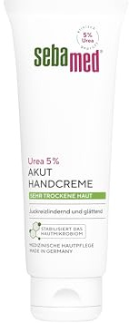 Sebamed Urea 5% Akut Handcreme sehr trockene Haut, Akutpflege für sehr trockene und strapazierte Hände, für spürbar mehr Glätte und Feuchtigkeit, auch bei Neurodermitis, Schuppenflechte und Diabetes