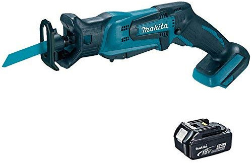 Makita DJR183Z 18V Cordless Reciprocating Saw Body with 1 x 5.0Ah BL1850 Battery
